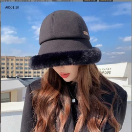 MŨ DA LỘN LÓT LÔNG NỮ-Sỉ 54k