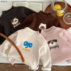 ÁO NỈ LÓT LÔNG HOẠT HÌNH CHO BÉ-sỉ 123k