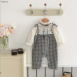 SET ÁO CHẤM BI MIX YẾM CARO-sỉ 220k