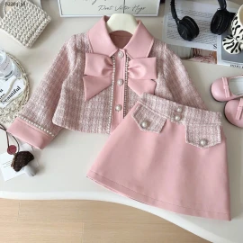 ÁO DẠ NƠ KÈM CHÂN VÁY PHONG CÁCH HÀN QUỐC -sỉ 240k