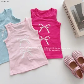 ÁO SÁT NÁCH HỌA TIẾT NƠ BG-sỉ 118k