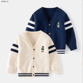 Cardigan thêu gấu bé hãng #WELLKIDS-sỉ 155k