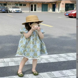 VÁY HOA NHÍ VIỀN REN BÉ GÁI-sỉ 182k