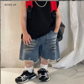 QUẦN SHORT JEAN RÁCH CHO BÉ-sỉ 185k