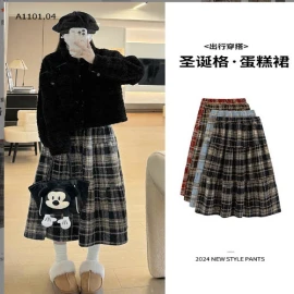 CHÂN VÁY KẺ DÁNG DÀI NỮ-sỉ 136k