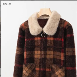 ÁO KHOÁC LEN CỔ LÔNG TRUNG NIÊN-sỉ 285k