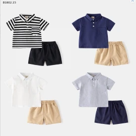 SET BỘ POLO CHO  BÉ TRAI NHÀ WELLKIDS - sỉ 130k