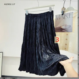 Váy suông nhung xếp ly  - sỉ 155k