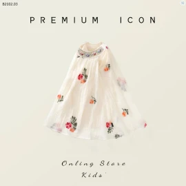 Váy  voan mỏng cổ yếm nhà premiumicon-Sỉ 123k 