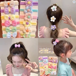 SÉT 6 DÂY BUỘC TÓC NƠ-Sỉ 13k/ 1 sét 6c mix 