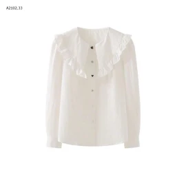 ÁO SƠ MI CỔ BÈO HÃNG HSTYLE-Sỉ 330k