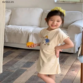 Váy Thun Nhún Eo Họa Tiết Dễ Thương-sỉ 105k