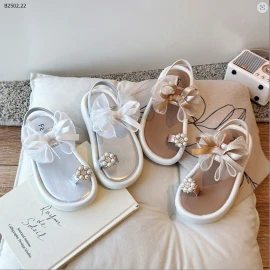 SANDAL XỎ NGÓN NƠ VOAN CHO BÉ GÁI-sỉ Sz 26-30 : 134k           Sz 31-37 : 140k