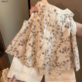 ÁO HOA SÁT NÁCH PHỐI QUẦN CHO BÉ-sỉ 154k