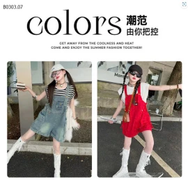 SET ÁO THUN MIX YẾM JEAN BÉ GÁI - sỉ Áo : 115k  Yếm : 230k 