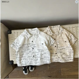 SƠ MI IN CHỮ TÚI NGỰC-sỉ 125k