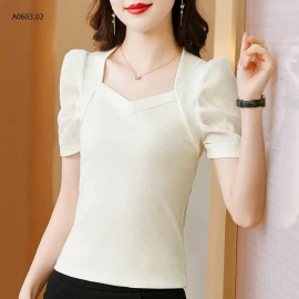 ÁO NỮ CỔ VUÔNG TAY BỒNG-sỉ 150k