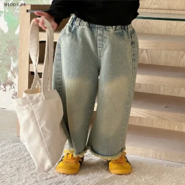 JEANS ỐNG RỘNG TUA GẤU BG -sỉ 165k