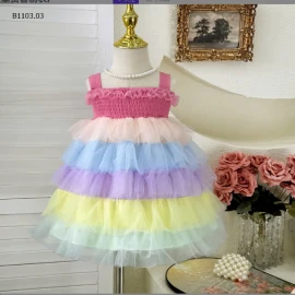 VÁY 2 DÂY CÔNG CHÚA NHIỀU TẦNG BÉ GÁI-sỉ 195k