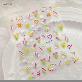 SÉT 6 TẤM STICKER DÁN MÓNG-sỉ 58k