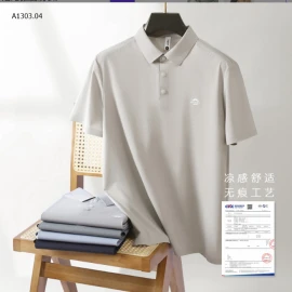 ÁO POLO NAM TRƠN MÀU LOGO NỔI-sỉ 224k