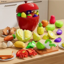 BỘ ĐỒ CHƠI GỌT RAU CỦ THỊT CÁ  -sỉ 205k/set 32 món