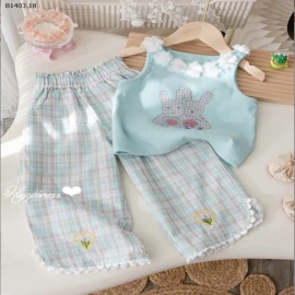 Set áo sát nách quần dài bé gái-sỉ 155k