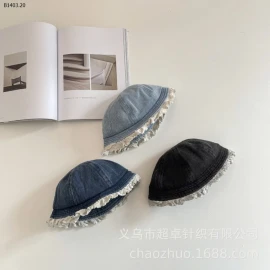 MŨ DENIM VIỀN REN CHO BÉ-sỉ 96k