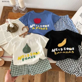 SET ÁO PHỐI QUẦN KẺ CHO BÉ TRAI -sỉ 125k