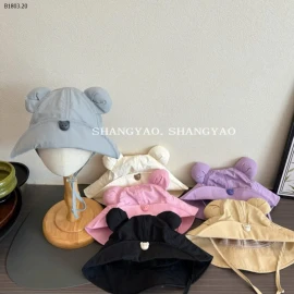 MŨ BÈO TAI GẤU KÈM QUAI CHO BÉ -sỉ 86k