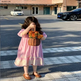 VÁY BABYDOLL PHỐI REN CHO BÉ GÁI-sỉ 268k