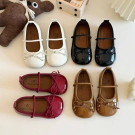GIÀY BÚP BÊ NƠ DA BÓNG CHO BÉ -sỉ Sz 23-28 : 125k            Sz 29-34 : 135k