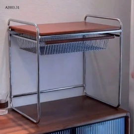 KỆ 2 TẦNG INOX MẶT GỖ – GỌN GÀNG, TIỆN LỢI-sỉ 305k