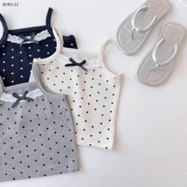 ÁO 2 DÂY CHẤM BI T&QKIDS-sỉ 103k