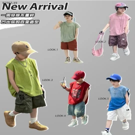 Áo ba lỗ, sát nách cho bé trai mặc hè-sỉ 134k