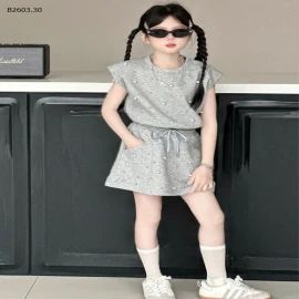 SET ÁO THUN RÚT EO MIX CHÂN VÁY SZ ĐẠI -sỉ 218k