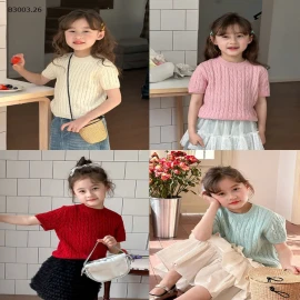 ÁO THUN DỆT KIM BÉ -sỉ Sz 90-150 : 127k                 Sz 160 : 139k  