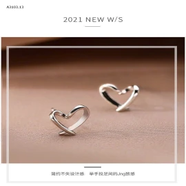 BÔNG TAI TRÁI TIM CHÍNH HÃNG AGOVSKI-sỉ 100k