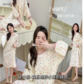 VÁY NGỦ HỌA TIẾT CUTE CHO NỮ -sỉ 148k