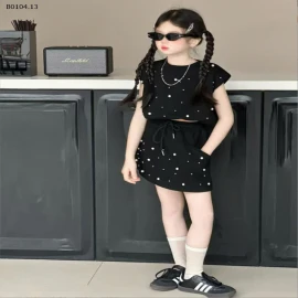 SET ÁO THUN RÚT EO MIX CHÂN VÁY SZ ĐẠI -sỉ 215k