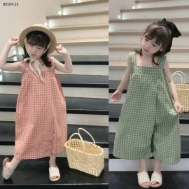 BỘ JUMPSUIT 2 DÂY KẺ CARO CHO BÉ -sỉ 110k