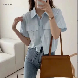 ÁO SƠ MI CỘC TAY DÁNG CRT -sỉ 125k