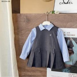 SET BỘ SƠ MI + VÁY BÉ GÁI HÃNG AMBB KIDS-sỉ 308k