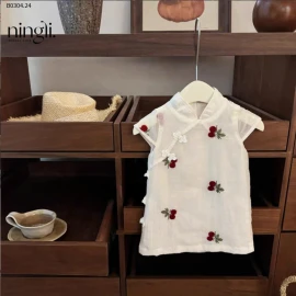 VÁY SƯỜN XÁM CHO BÉ GÁI-sỉ 130k