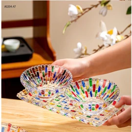 Set 2 bát 1 khay cầu vồng -sỉ 135k