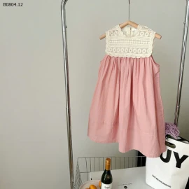 VÁY BÉ PHỐI REN AMBB BG -sỉ 150k