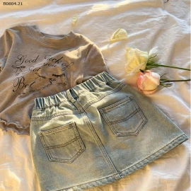 CHÂN VÁY JEANS NEW NHÀ AMBB KID -sỉ Sz 90-150 : 169k                 Sz 160 : 180k                 Sz 170 : 196k 