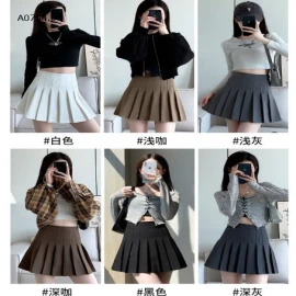 CHÂN VÁY NGẮN XẾP LY-sỉ Ngắn : 105k                Dài : 113k 