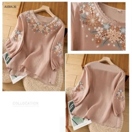   ÁO HOA TAY LỠ TRUNG TUỔI  - sỉ 125k