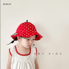  MŨ VÀNH TRÒN DÂU TÂY ĐỎ CHO BÉ  - sỉ 77k